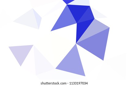 Light Pink, Blue vector abstract polygonal background. Triangular geometric sample with gradient.  Brand new style for your business design.