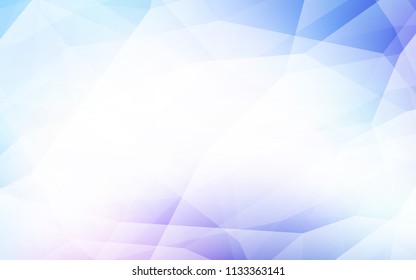 Light Pink, Blue vector abstract polygonal pattern. Creative geometric illustration in Origami style with gradient. Brand new design for your business.