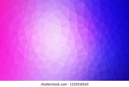 Light Pink, Blue vector abstract mosaic pattern. Creative illustration in halftone style with triangles. A new texture for your web site.