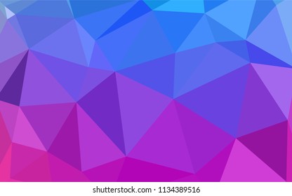Light Pink, Blue vector abstract polygonal template. Geometric illustration in Origami style with gradient.  Textured pattern for your backgrounds.