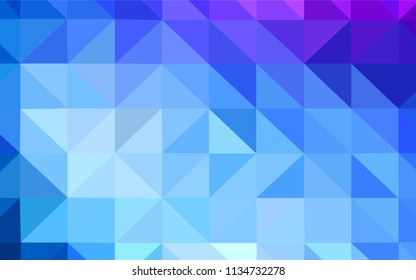 Light Pink, Blue vector abstract polygonal template. Colorful illustration in polygonal style with gradient. Triangular pattern for your design.