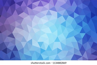 Light Pink, Blue vector abstract mosaic pattern. Colorful abstract illustration with triangles. Completely new template for your banner.