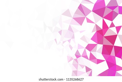 Light Pink, Blue vector abstract mosaic pattern. Modern abstract illustration with triangles. Brand new design for your business.