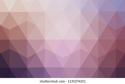 Light Pink, Blue vector abstract polygonal template. Shining polygonal illustration, which consist of triangles. A completely new design for your leaflet.