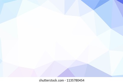 Light Pink, Blue vector abstract polygonal template. Colorful illustration in polygonal style with gradient. A new texture for your web site.