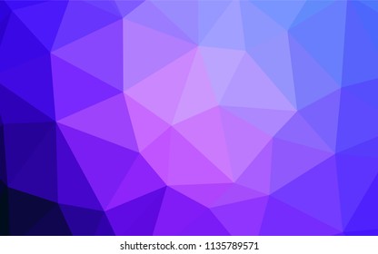 Light Pink, Blue vector abstract polygonal background. Polygonal abstract illustration with gradient. Template for cell phone's backgrounds.