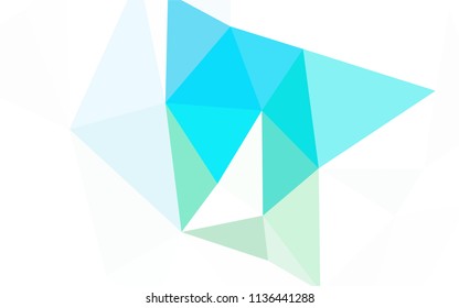Light Pink, Blue vector abstract polygonal background. Shining polygonal illustration, which consist of triangles. Completely new template for your banner.