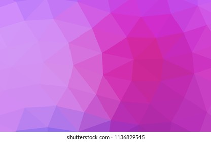 Light Pink, Blue vector abstract low poly mosaic abstract mosaic. Shining illustration, which consist of triangles. The best triangular design for your business.