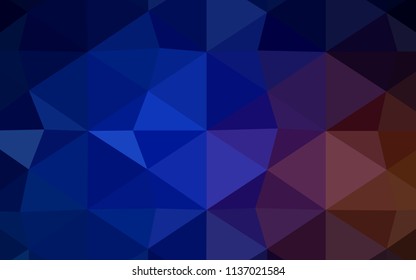 Light Pink, Blue vector abstract mosaic pattern. Shining polygonal illustration, which consist of triangles. The polygonal design can be used for your web site.