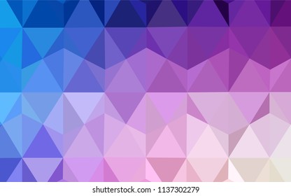 Light Pink, Blue vector abstract polygonal background. Geometric illustration in Origami style with gradient.  A new texture for your web site.