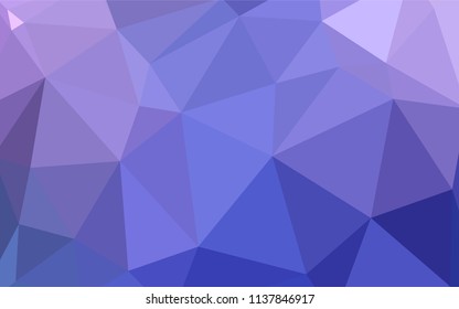 Light Pink, Blue vector abstract polygonal template. Triangular geometric sample with gradient.  A completely new design for your leaflet.