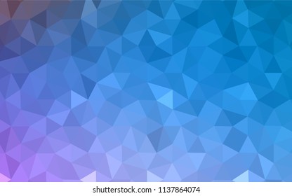 Light Pink, Blue vector abstract polygonal background. Glitter abstract illustration with an elegant triangles. Brand new design for your business.