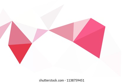 Light Pink, Blue vector abstract mosaic background. Creative illustration in halftone style with triangles. Textured pattern for your backgrounds.