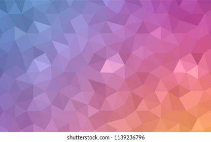 Light Pink, Blue vector abstract mosaic background. Polygonal abstract illustration with gradient. Template for cell phone's backgrounds.