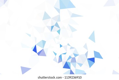 Light Pink, Blue vector abstract polygonal pattern. A sample with polygonal shapes. A completely new design for your leaflet.