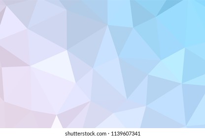 Light Pink, Blue vector abstract mosaic backdrop. A sample with polygonal shapes. Textured pattern for your backgrounds.