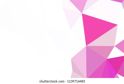 Light Pink, Blue vector abstract mosaic background. Creative geometric illustration in Origami style with gradient. Best triangular design for your business.