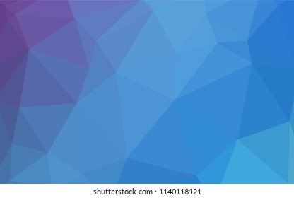 Light Pink, Blue vector abstract polygonal background. Shining polygonal illustration, which consist of triangles. Textured pattern for your backgrounds.