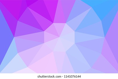 Light Pink, Blue vector abstract mosaic pattern with a diamond. Polygonal illustration, which consists of triangles. Pattern for a brand book's backdrop.