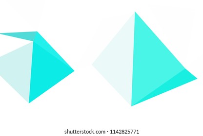 Light Pink, Blue vector abstract polygonal pattern. Shining polygonal illustration, which consist of triangles. Completely new template for your banner.