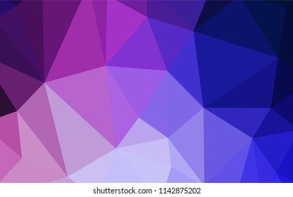 Light Pink, Blue vector abstract mosaic backdrop. Shining colorful illustration with triangles. Triangular pattern for your design.