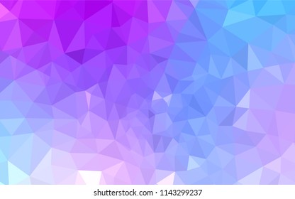 Light Pink, Blue vector abstract mosaic background. Elegant bright polygonal illustration with gradient. Template for cell phone's backgrounds.