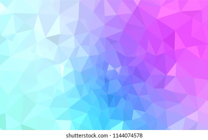 Light Pink, Blue vector abstract polygonal template. A completely new color illustration in a polygonal style. New template for your brand book.