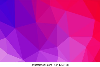 Light Pink, Blue vector abstract mosaic pattern. Geometric illustration in Origami style with gradient.  A completely new design for your leaflet.