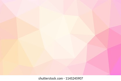 Light Pink, Blue vector abstract mosaic backdrop. Triangular geometric sample with gradient.  Textured pattern for your backgrounds.