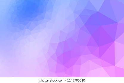 Light Pink, Blue vector abstract polygonal texture. A completely new color illustration in a vague style. Brand new style for your business design.