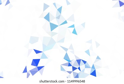 Light Pink, Blue vector abstract polygonal background. Colorful abstract illustration with triangles. Completely new template for your banner.