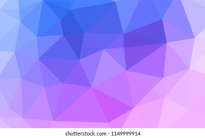 Light Pink, Blue vector abstract mosaic pattern. A sample with polygonal shapes. The template can be used as a background for cell phones.