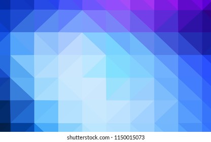 Light Pink, Blue vector abstract mosaic pattern. Shining polygonal illustration, which consist of triangles. Polygonal design for your web site.