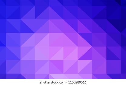 Light Pink, Blue vector abstract mosaic background. Shining polygonal illustration, which consist of triangles. A new texture for your web site.