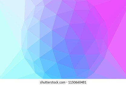 Light Pink, Blue vector abstract mosaic pattern with a diamond. Colorful illustration with gradient. Brand new design for your business.