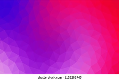 Light Pink, Blue vector abstract mosaic backdrop. Shining polygonal illustration, which consist of triangles. Completely new template for your banner.