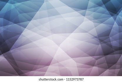 Light Pink, Blue vector abstract mosaic background. Colorful abstract illustration with triangles. Triangular pattern for your design.