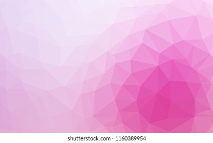Light Pink, Blue vector abstract mosaic pattern. Creative geometric illustration in Origami style with gradient. Triangular pattern for your business design.