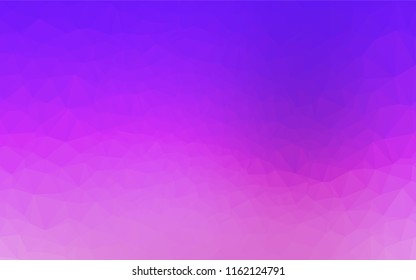 Light Pink, Blue vector abstract polygonal cover. Shining illustration, which consist of triangles. The textured pattern can be used for background.