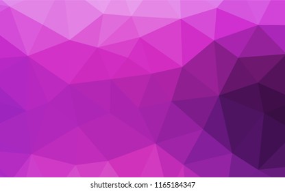 Light Pink, Blue vector abstract mosaic pattern. Triangular geometric sample with gradient.  A completely new template for your business design.