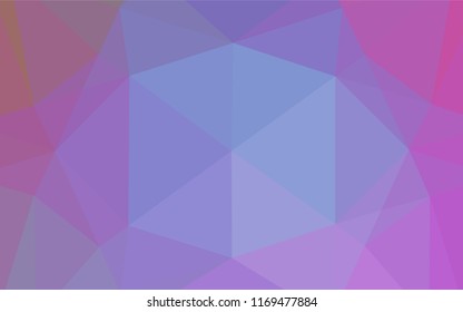 Light Pink, Blue vector abstract mosaic pattern. Creative illustration in halftone style with gradient. A completely new design for your business.