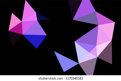 Light Pink, Blue vector abstract polygonal texture. A vague abstract illustration with gradient. A completely new template for your business design.