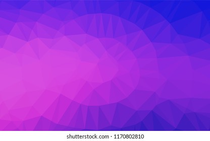 Light Pink, Blue vector abstract mosaic backdrop. Colorful abstract illustration with gradient. Triangular pattern for your business design.