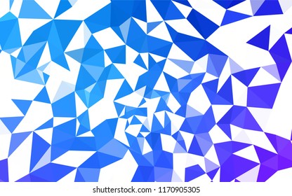Light Pink, Blue vector abstract polygonal template. Triangular geometric sample with gradient.  Brand new style for your business design.