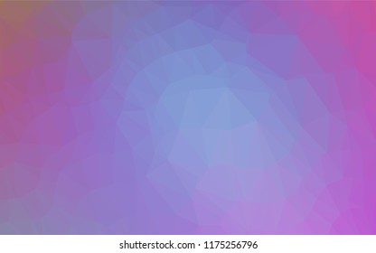 Light Pink, Blue vector abstract polygonal cover. Glitter abstract illustration with an elegant design. The best triangular design for your business.