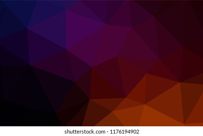 Light Pink, Blue vector abstract mosaic backdrop. Shining polygonal illustration, which consist of triangles. Triangular pattern for your design.