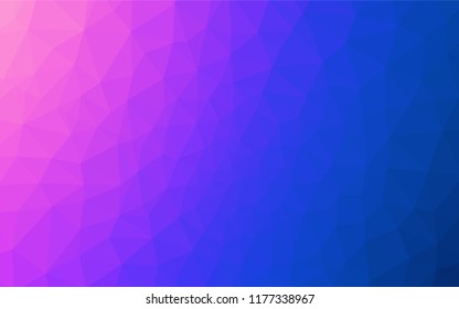 Light Pink, Blue vector abstract polygonal template. Geometric illustration in Origami style with gradient.  A new texture for your web site.