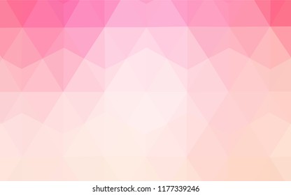 Light Pink, Blue vector abstract mosaic pattern. Shining colorful illustration with triangles. Polygonal design for your web site.