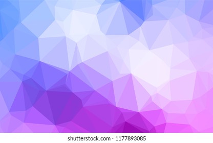 Light Pink, Blue vector abstract mosaic background. Glitter abstract illustration with an elegant design. Triangular pattern for your business design.