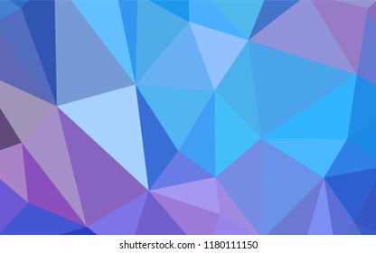 Light Pink, Blue vector abstract polygonal background. Colorful illustration in abstract style with triangles. Completely new template for your banner.